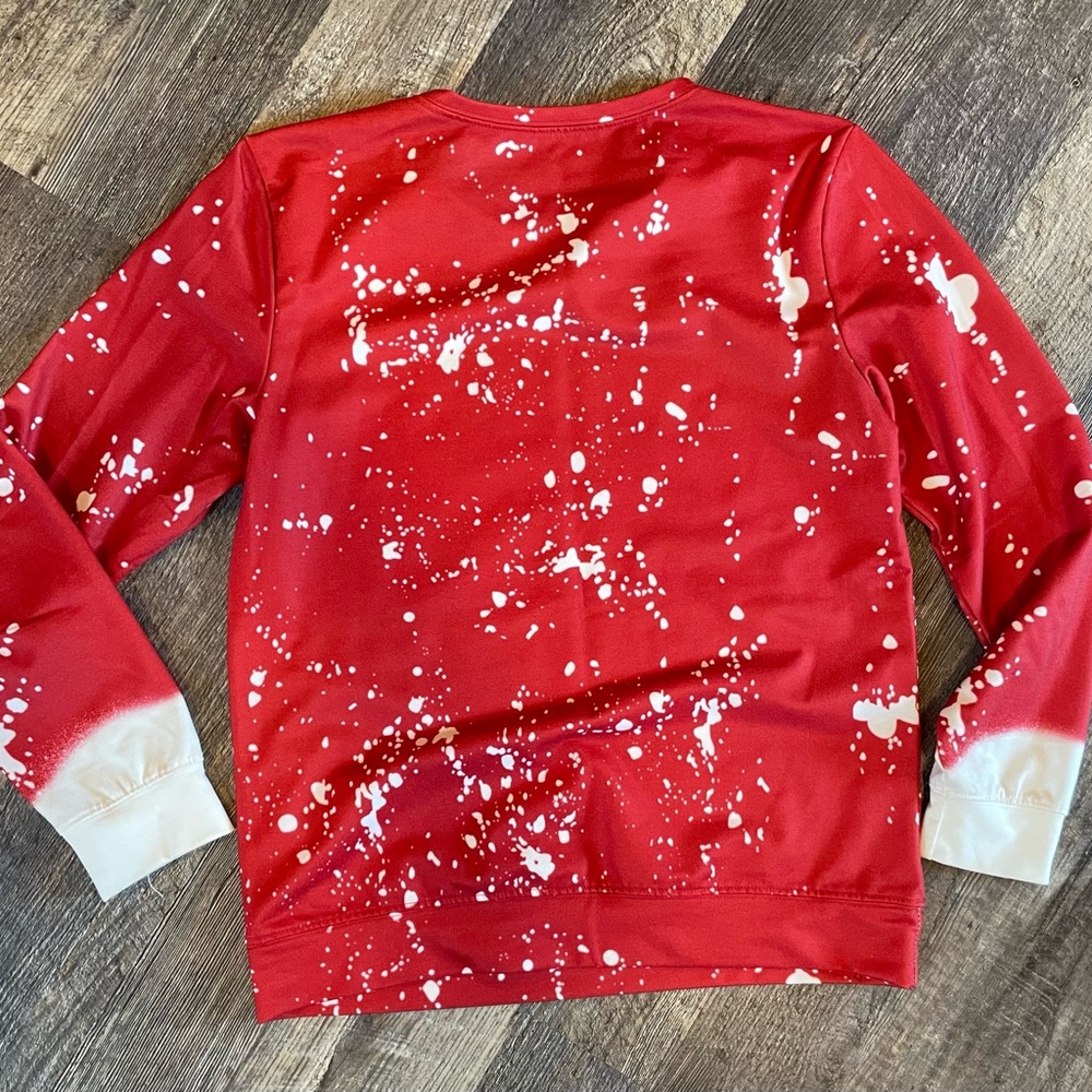 Festive Graphic Long-sleeve Shirts - Green and Red - Picture 7 of 9